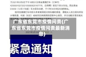 广东省东莞市疫情问责(广东省东莞市疫情问责最新消息)