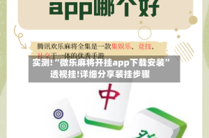 实测!“微乐麻将开挂app下载安装”透视挂!详细分享装挂步骤