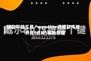 辅助开挂工具“wepoker透视软件挂”开挂(透视)辅助教程