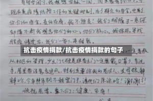 抗击疫情捐款/抗击疫情捐款的句子