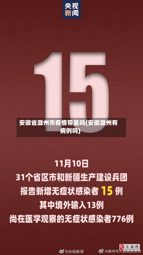 安徽省滁州市疫情带星吗(安徽滁州有病例吗)-第1张图片