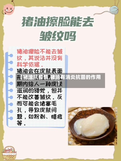 【猪油抗疫情,猪油有消炎抗菌的作用】-第3张图片