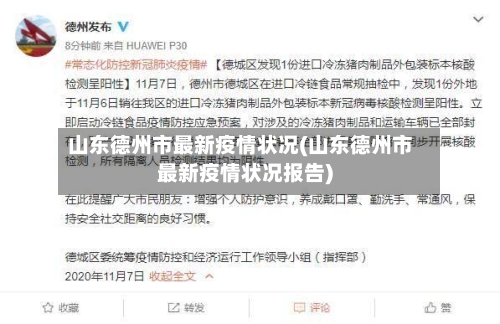 山东德州市最新疫情状况(山东德州市最新疫情状况报告)-第1张图片