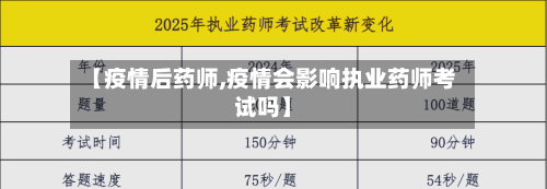 【疫情后药师,疫情会影响执业药师考试吗】-第2张图片
