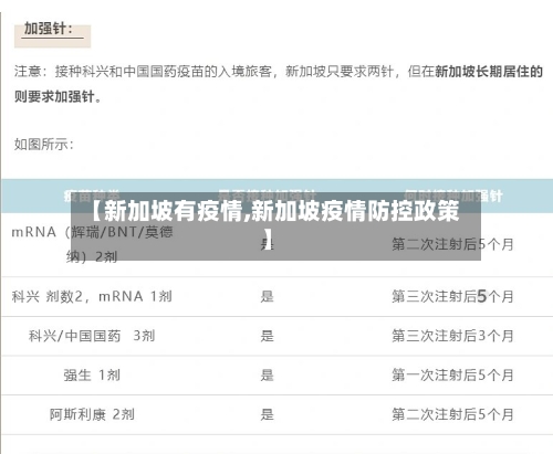 【新加坡有疫情,新加坡疫情防控政策】-第1张图片