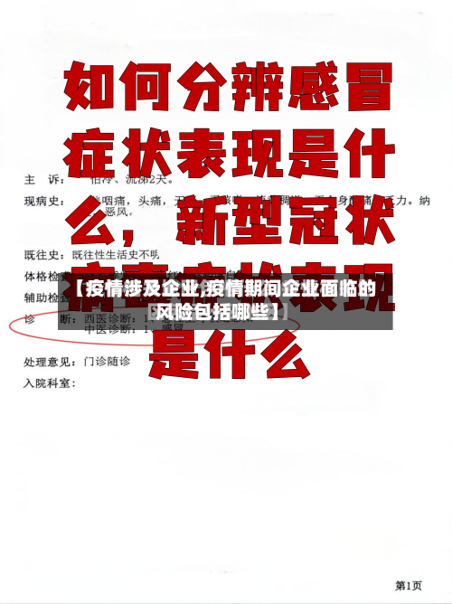 【疫情涉及企业,疫情期间企业面临的风险包括哪些】-第1张图片