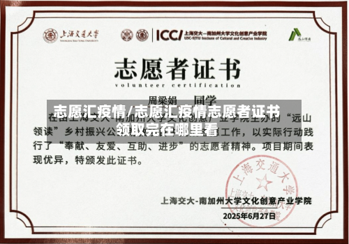 志愿汇疫情/志愿汇疫情志愿者证书领取完在哪里看-第2张图片