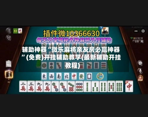 辅助神器“微乐麻将亲友房必赢神器”(免费)开挂辅助教学(最新辅助开挂教程)-第1张图片