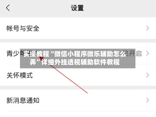 实操教程“微信小程序微乐辅助怎么弄”详细外挂透视辅助软件教程-第2张图片