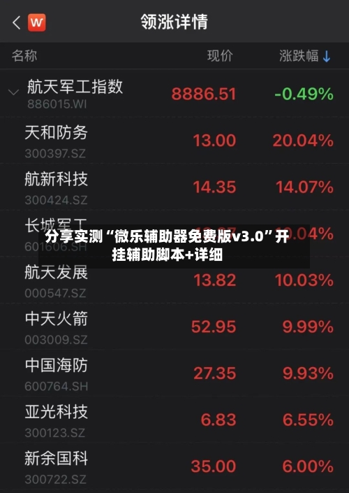 分享实测“微乐辅助器免费版v3.0”开挂辅助脚本+详细-第3张图片