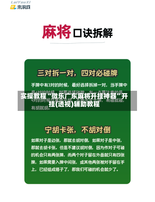 实操教程“微乐广东麻将开挂神器	”开挂(透视)辅助教程-第2张图片