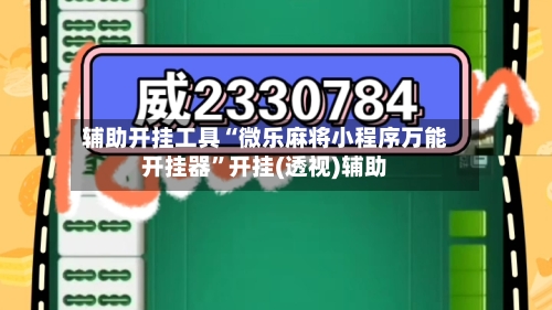 辅助开挂工具“微乐麻将小程序万能开挂器”开挂(透视)辅助-第2张图片