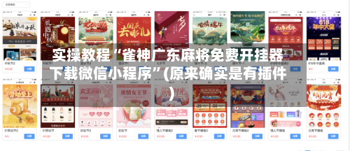 实操教程“雀神广东麻将免费开挂器下载微信小程序	”(原来确实是有插件)-第1张图片