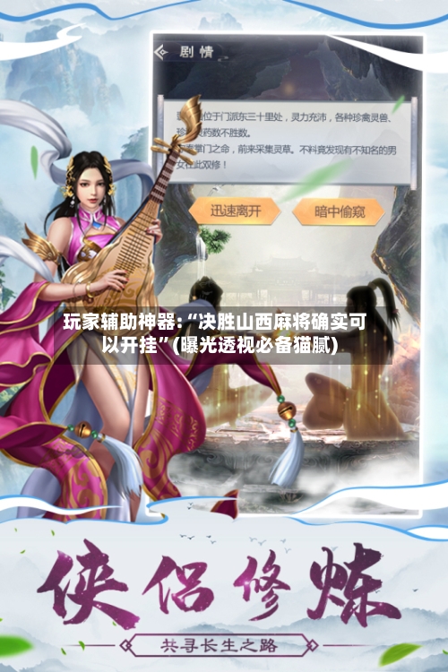 玩家辅助神器:“决胜山西麻将确实可以开挂	”(曝光透视必备猫腻)-第2张图片