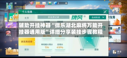 辅助开挂神器“微乐湖北麻将万能开挂器通用版	”详细分享装挂步骤教程-第1张图片