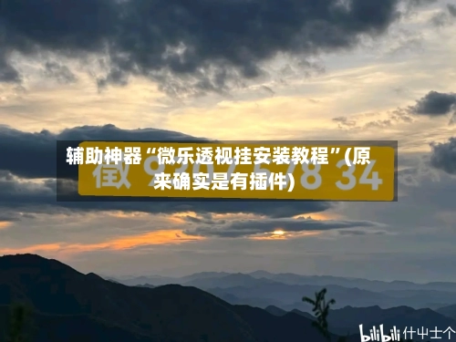 辅助神器“微乐透视挂安装教程”(原来确实是有插件)-第1张图片