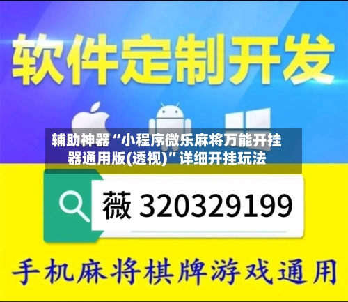 辅助神器“小程序微乐麻将万能开挂器通用版(透视)”详细开挂玩法-第2张图片