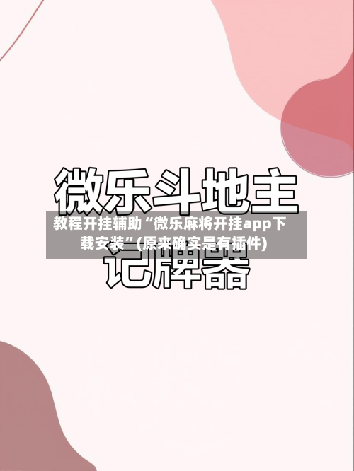 教程开挂辅助“微乐麻将开挂app下载安装”(原来确实是有插件)-第3张图片