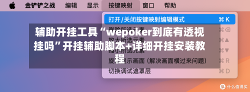 辅助开挂工具“wepoker到底有透视挂吗”开挂辅助脚本+详细开挂安装教程-第1张图片