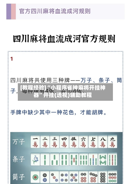 [教程经验]“小程序雀神麻将开挂神器”开挂(透视)辅助教程-第3张图片