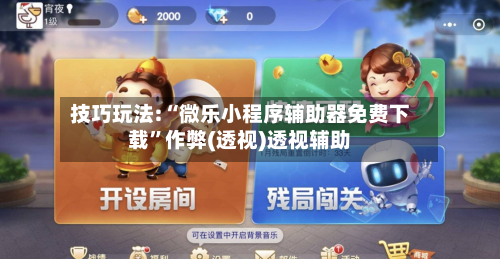 技巧玩法:“微乐小程序辅助器免费下载”作弊(透视)透视辅助-第1张图片