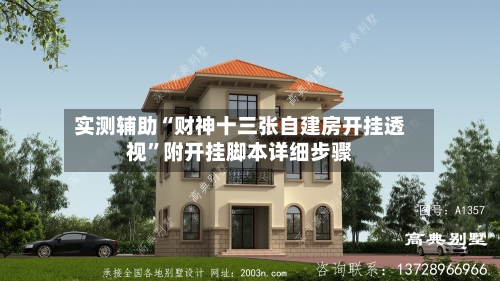 实测辅助“财神十三张自建房开挂透视”附开挂脚本详细步骤-第1张图片