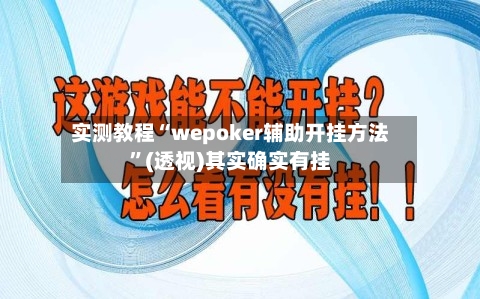 实测教程“wepoker辅助开挂方法	”(透视)其实确实有挂-第2张图片