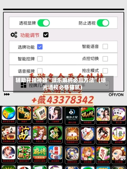 辅助开挂神器“微乐麻将必赢方法”(曝光透视必备猫腻)-第1张图片