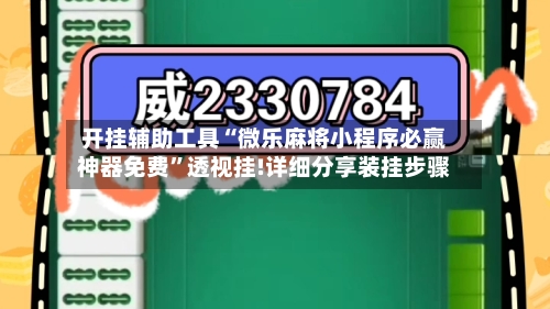 开挂辅助工具“微乐麻将小程序必赢神器免费”透视挂!详细分享装挂步骤-第3张图片